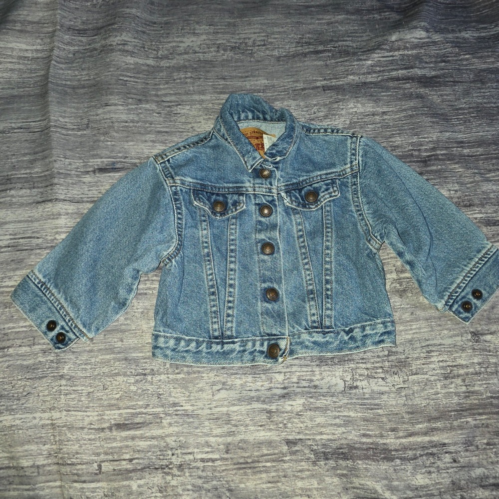 Levis Vintage 90's 18M Baby Denim Trucker Jacket Blue Medium Wash Cotton